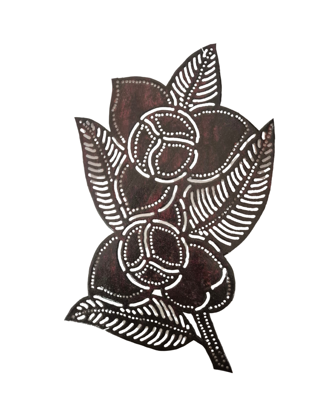 Fleurs Romduol - Moyenne marionnette d'ombre Cambodgienne "Roub sbek"
