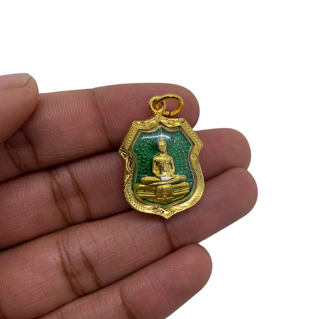 Petite amulette Thaï en verre Bouddha Sothon