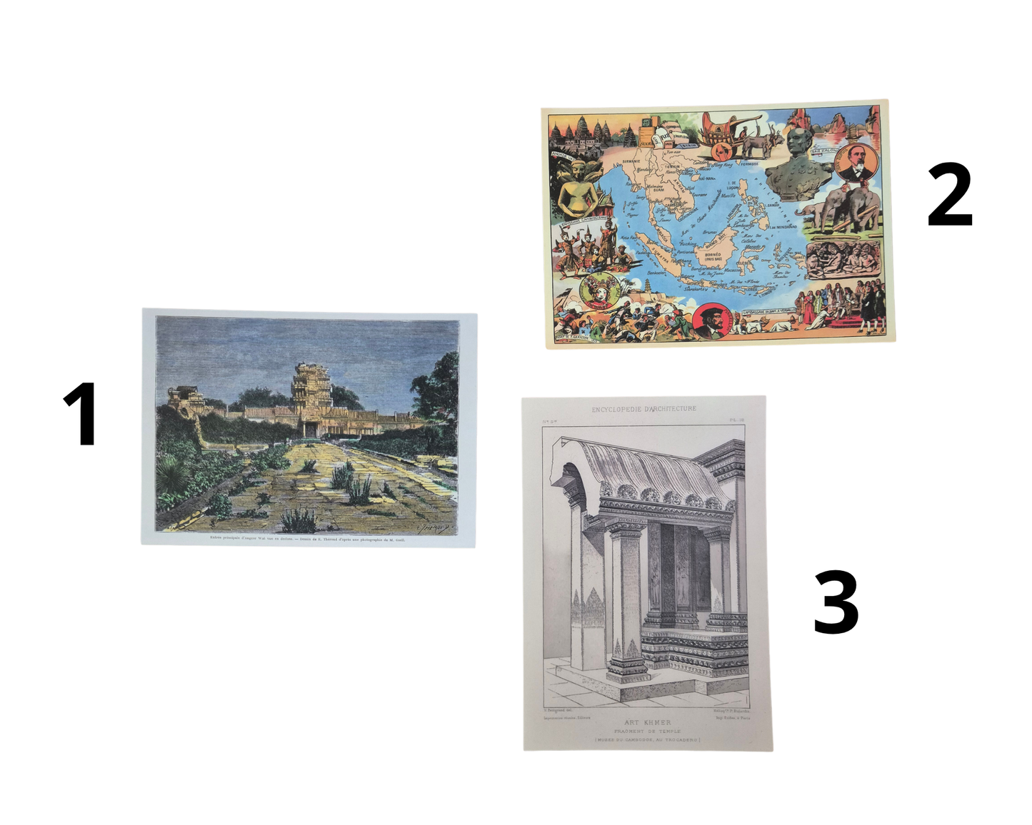 Carte Postale illustration du Cambodge par Alaya créations