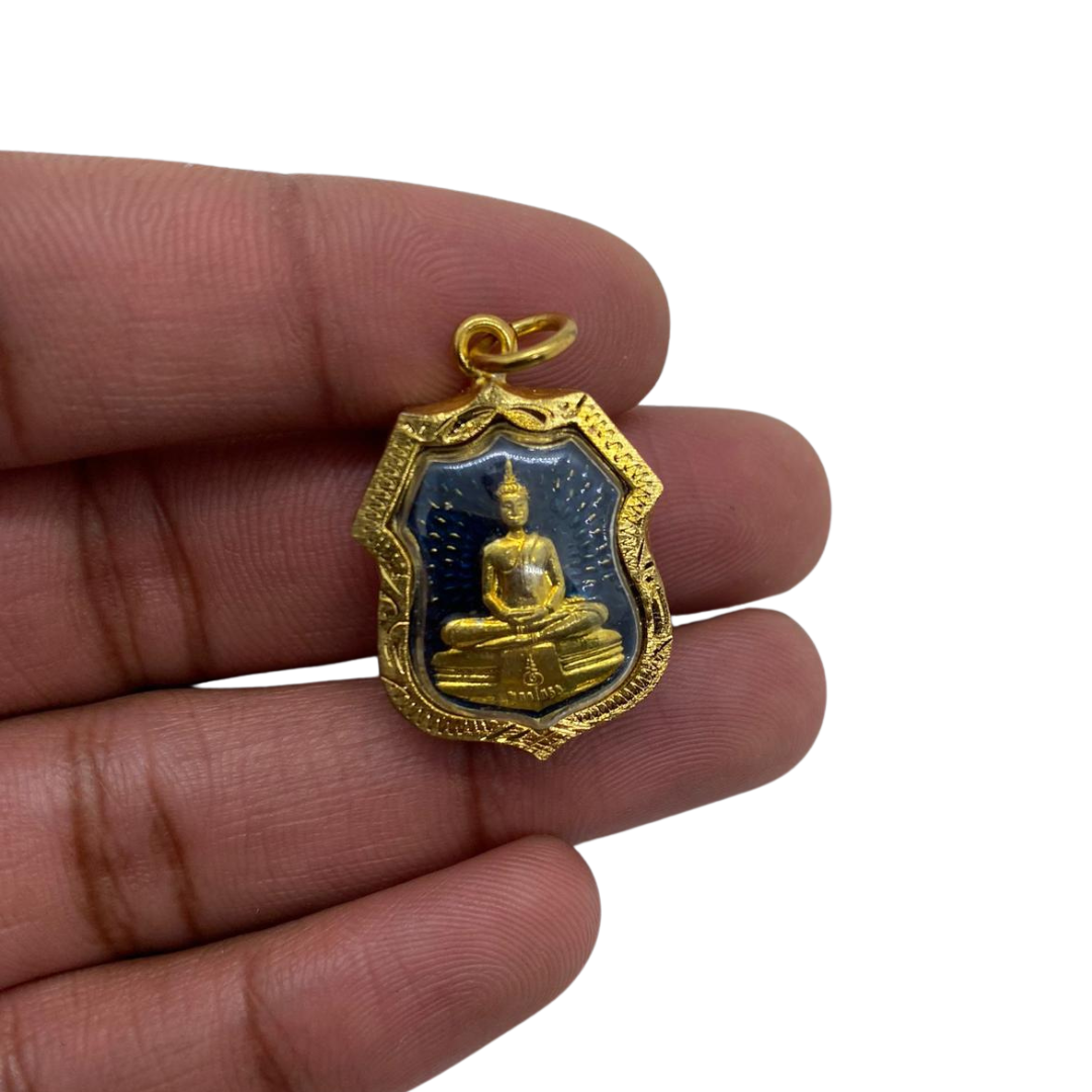 Petite amulette Thaï en verre Bouddha Sothon