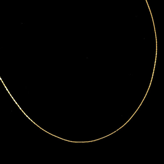 Chaîne Plaquée Or Jaune Maille Serpent Carrée
