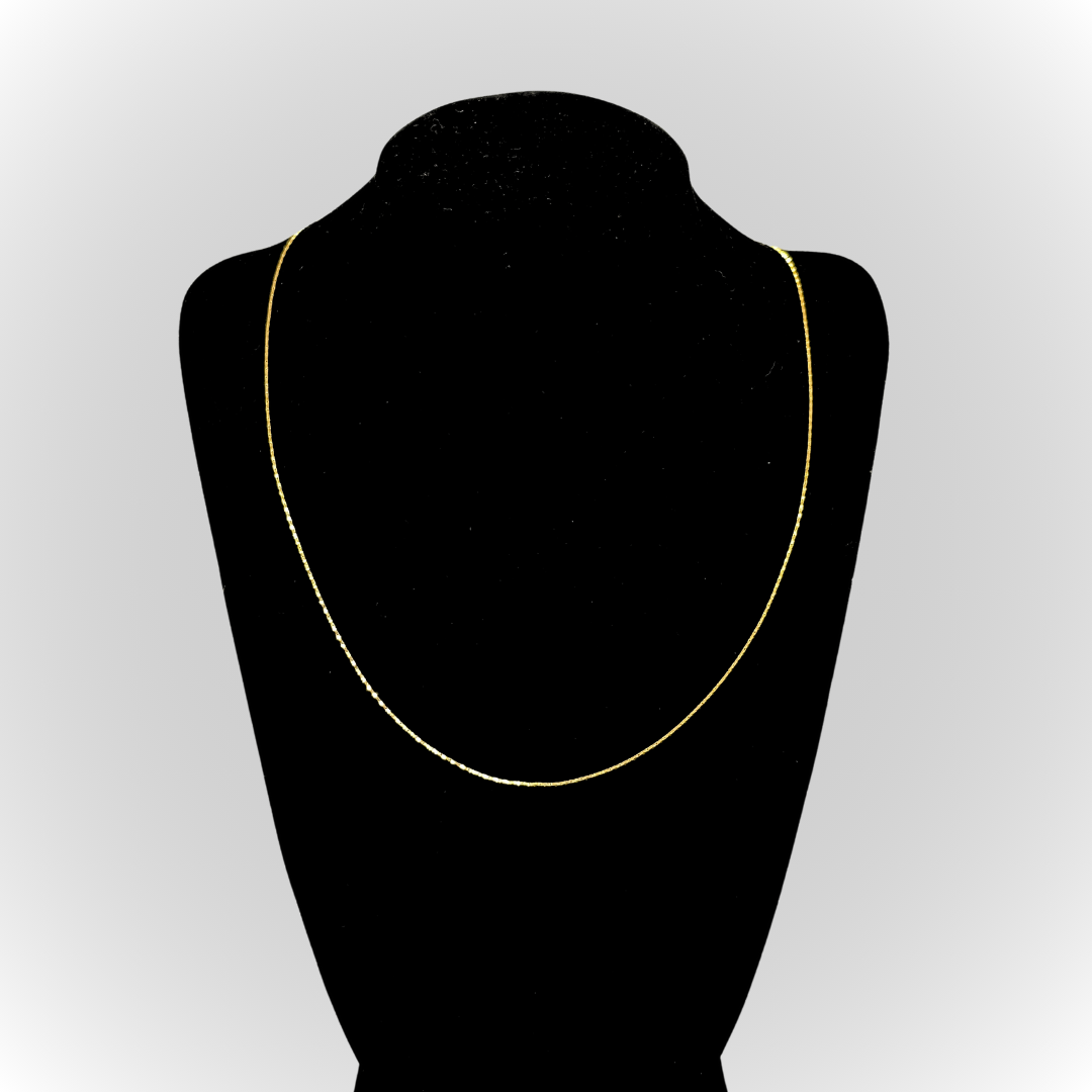 Chaîne Plaquée Or Jaune Maille Serpent Carrée