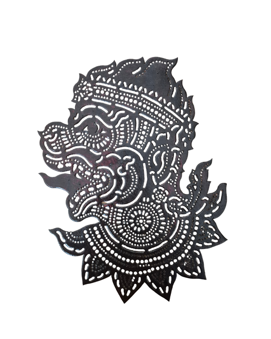 Moyenne marionnette d'ombre Cambodgienne "Roub Sbek" Hanuman (Tête)