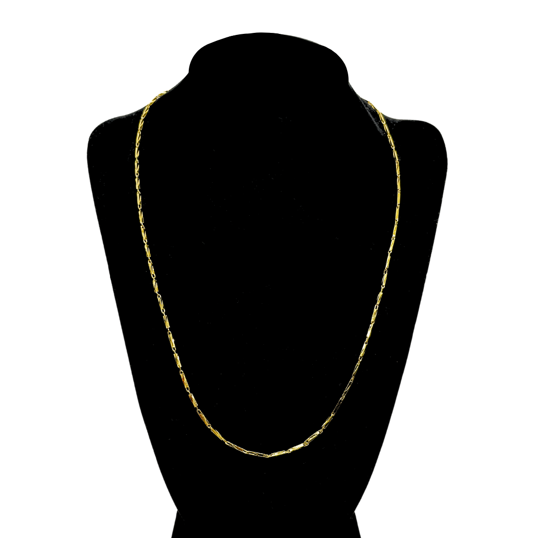 Chaîne Plaquée Or Jaune Style Khmer-Thaï