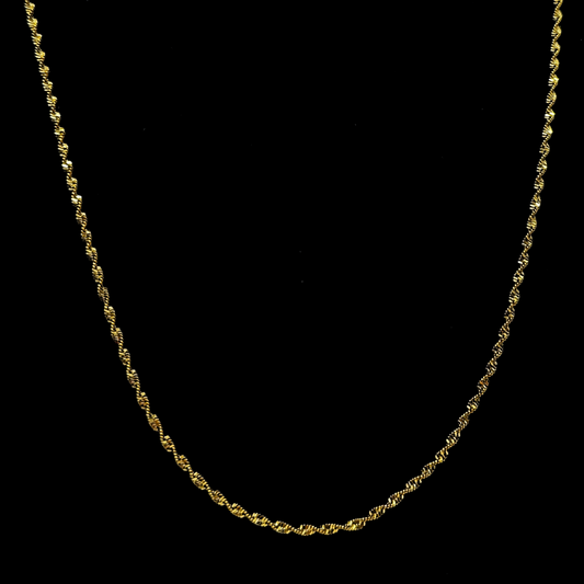 Chaîne Plaquée Or Jaune Maille Corde