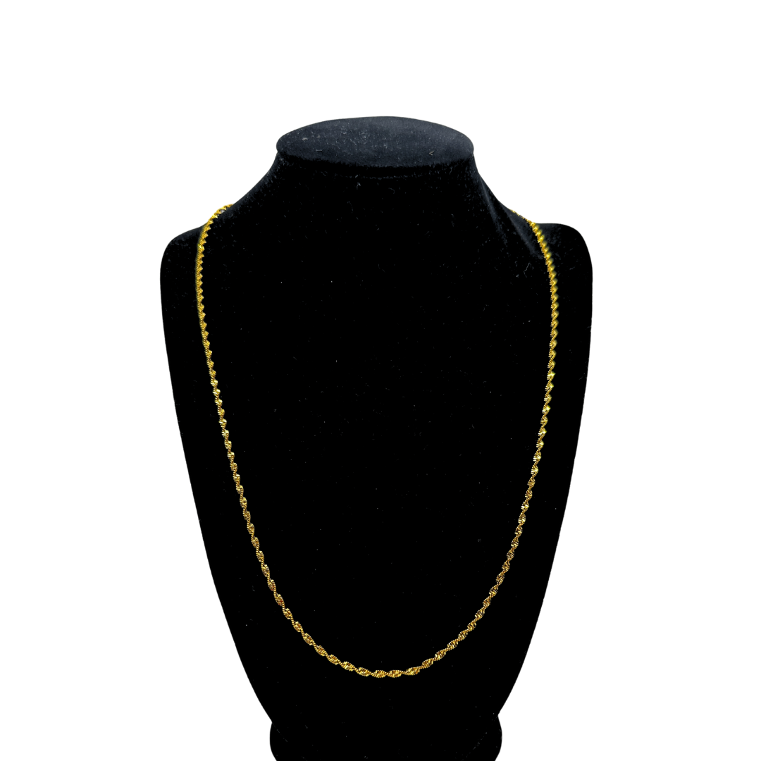 Chaîne Plaquée Or Jaune Maille Corde