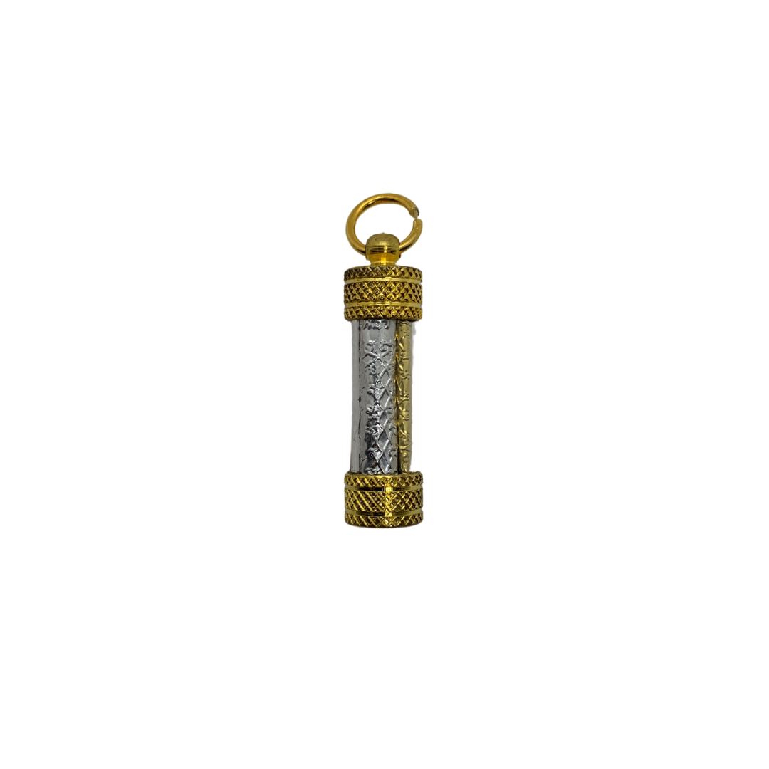 Amulette cylindrique Yoan couleur doré