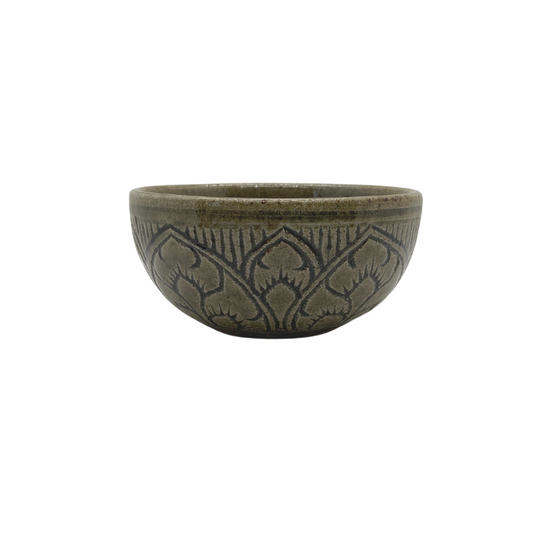 Bol en céramique traditionnelle cambodgienne à motifs "Champa"