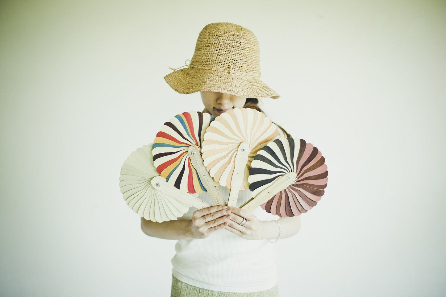 Eventail rond en palmier